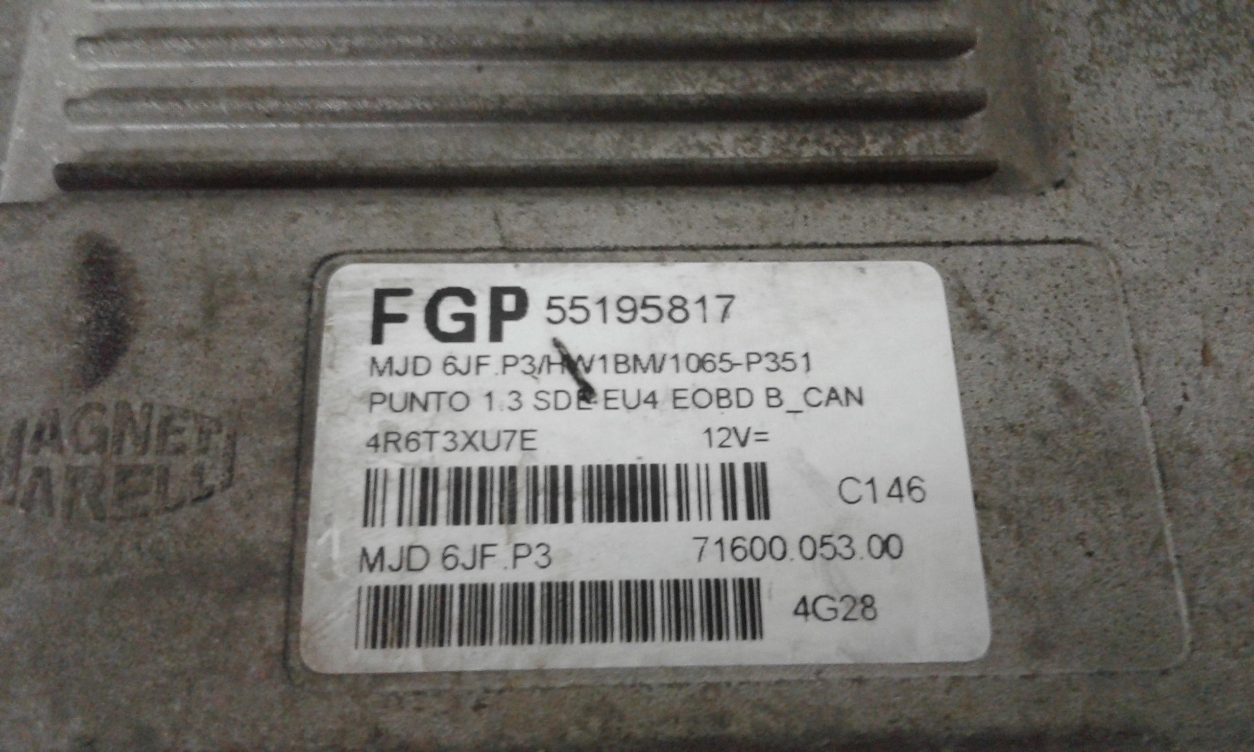 Centralina Iniezione 51827446 Usato