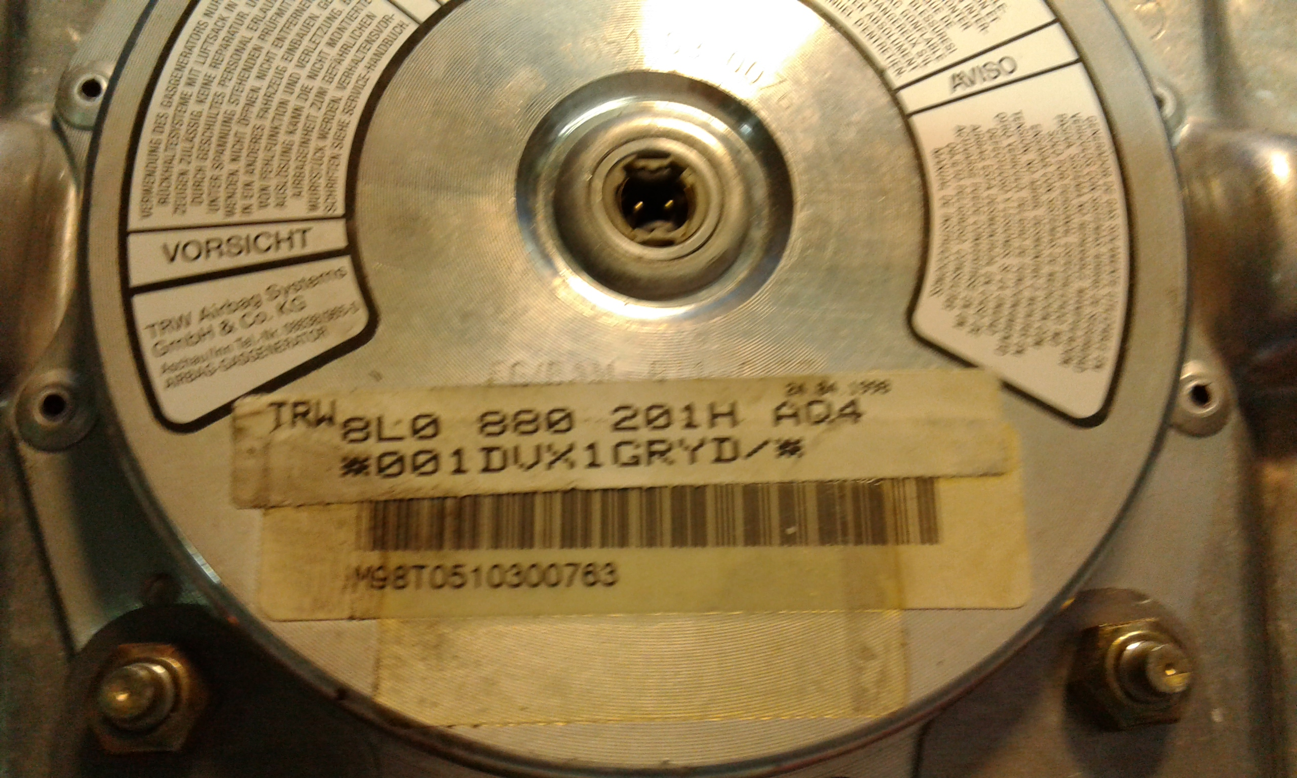 Dispositivo Airbag Lato Guida 8L0880201BAQ4 Usato