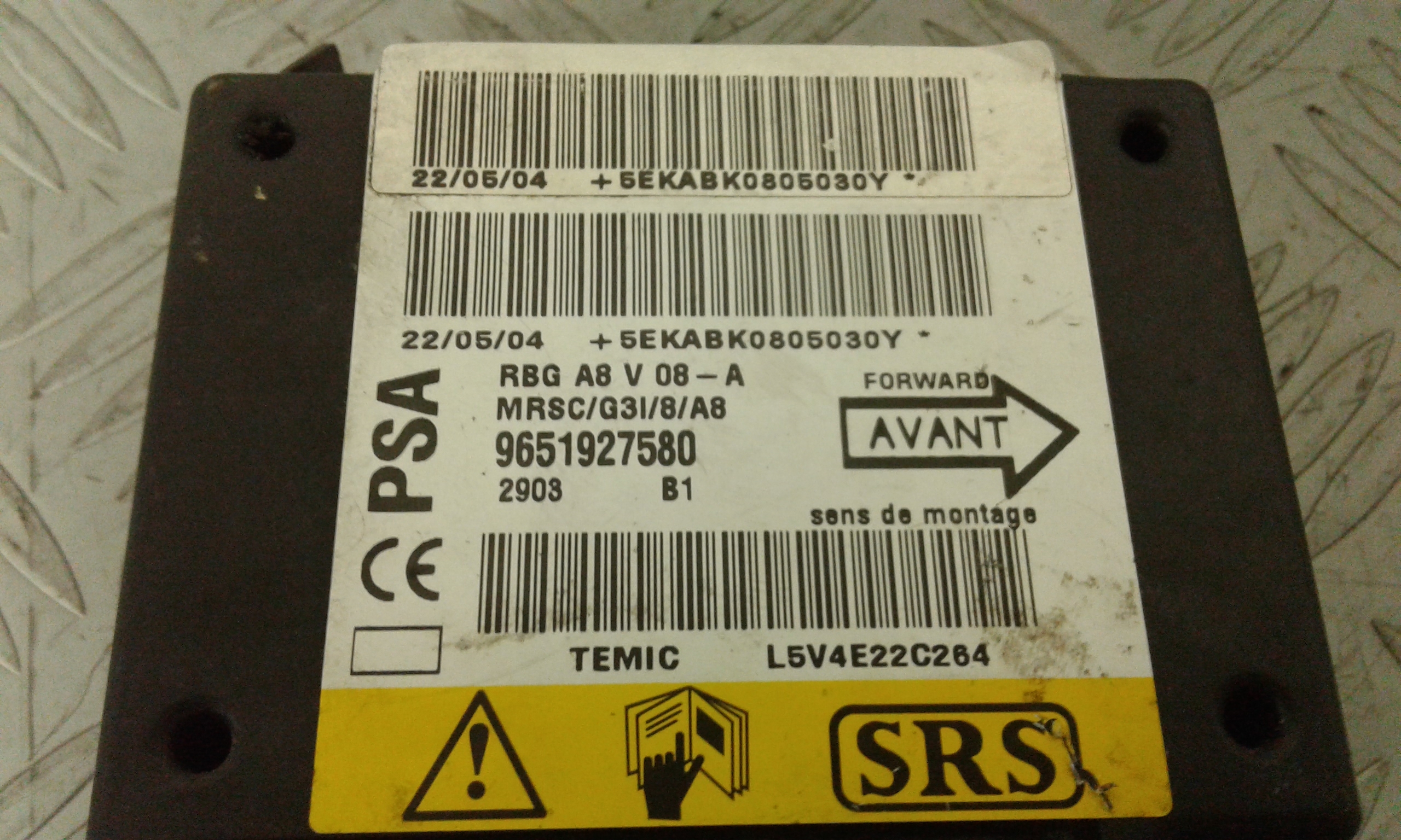 Centralina Comando Airbag 654692 Usato