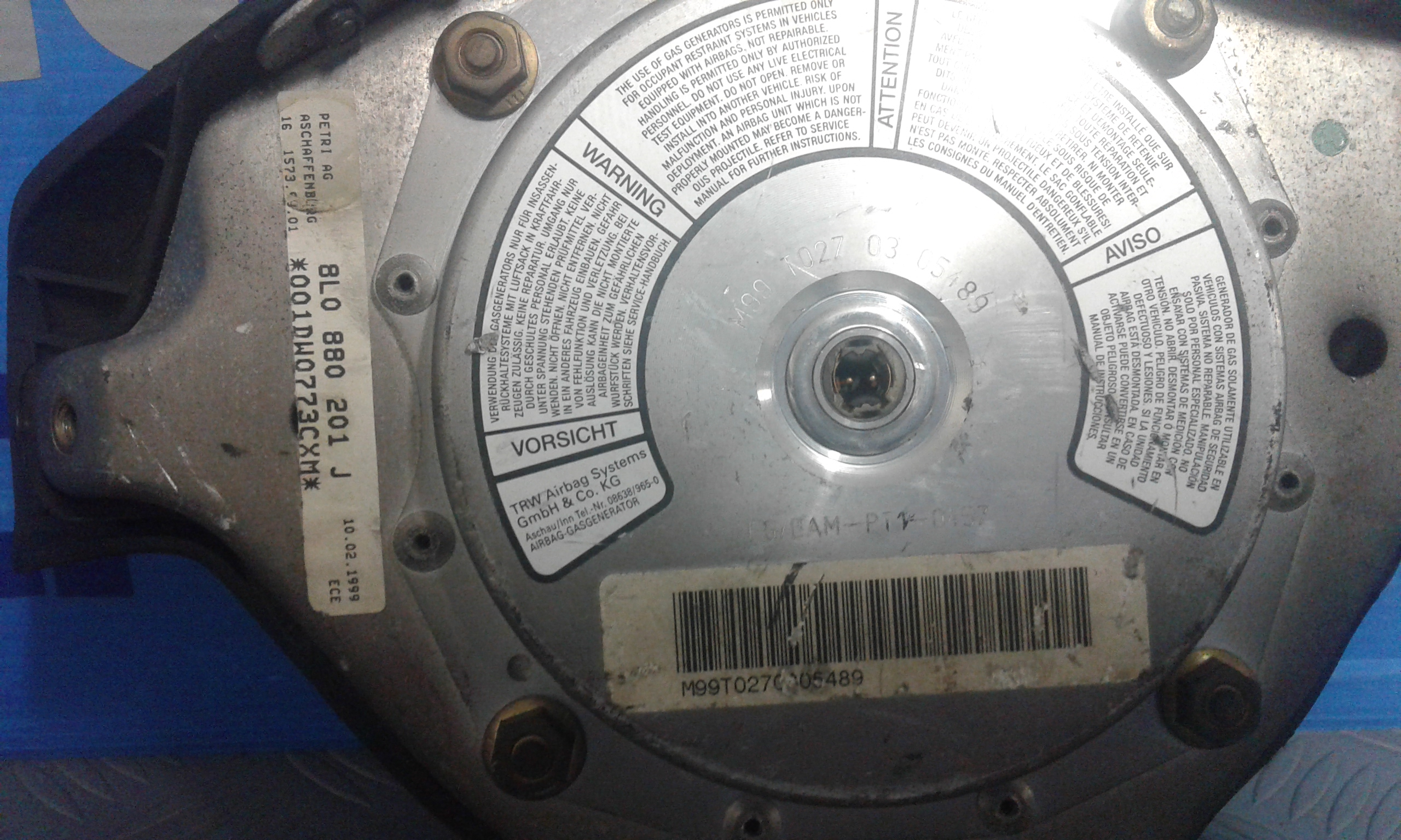 Dispositivo Airbag Lato Guida 8L0880201BAQ4 Usato