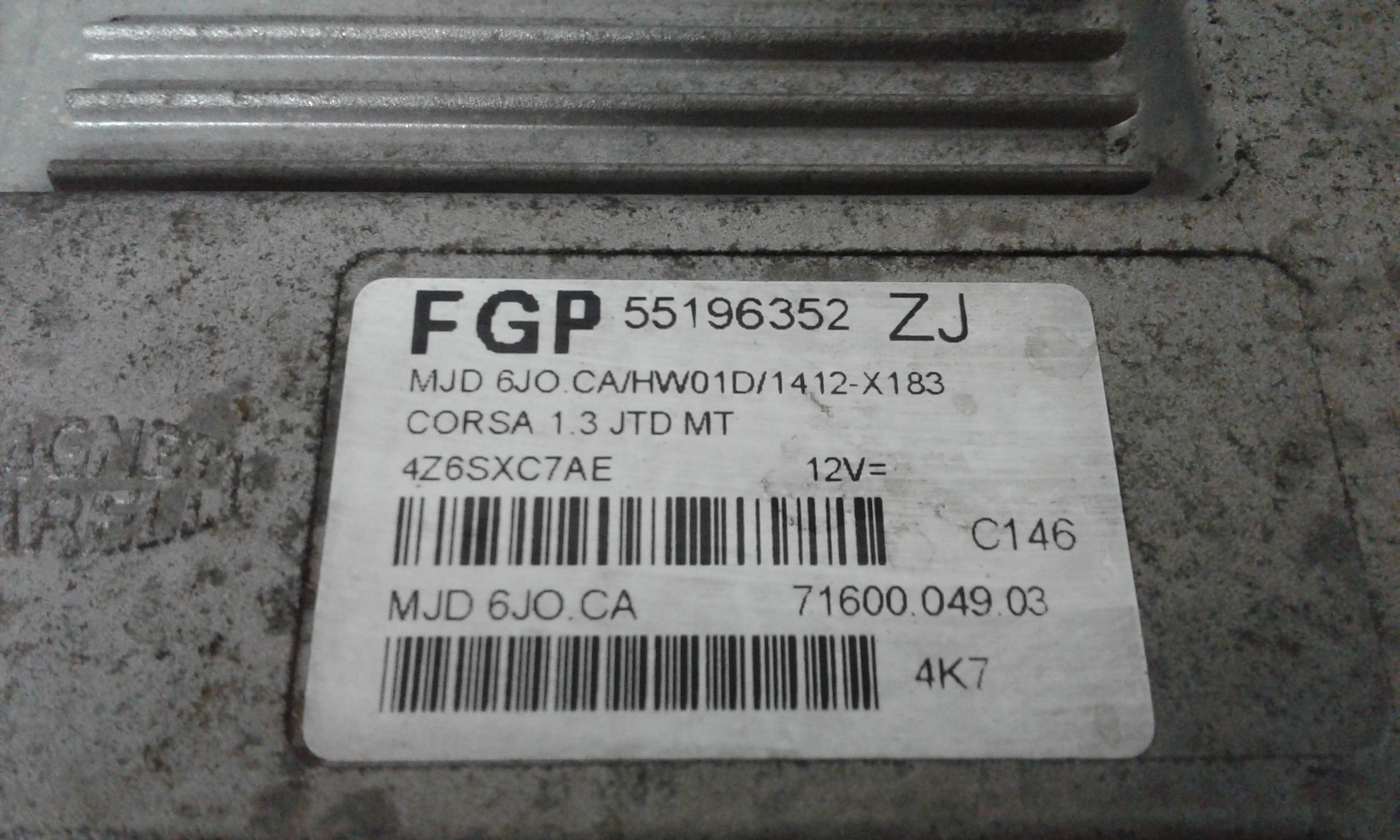 Centralina Iniezione 9164475 Usato