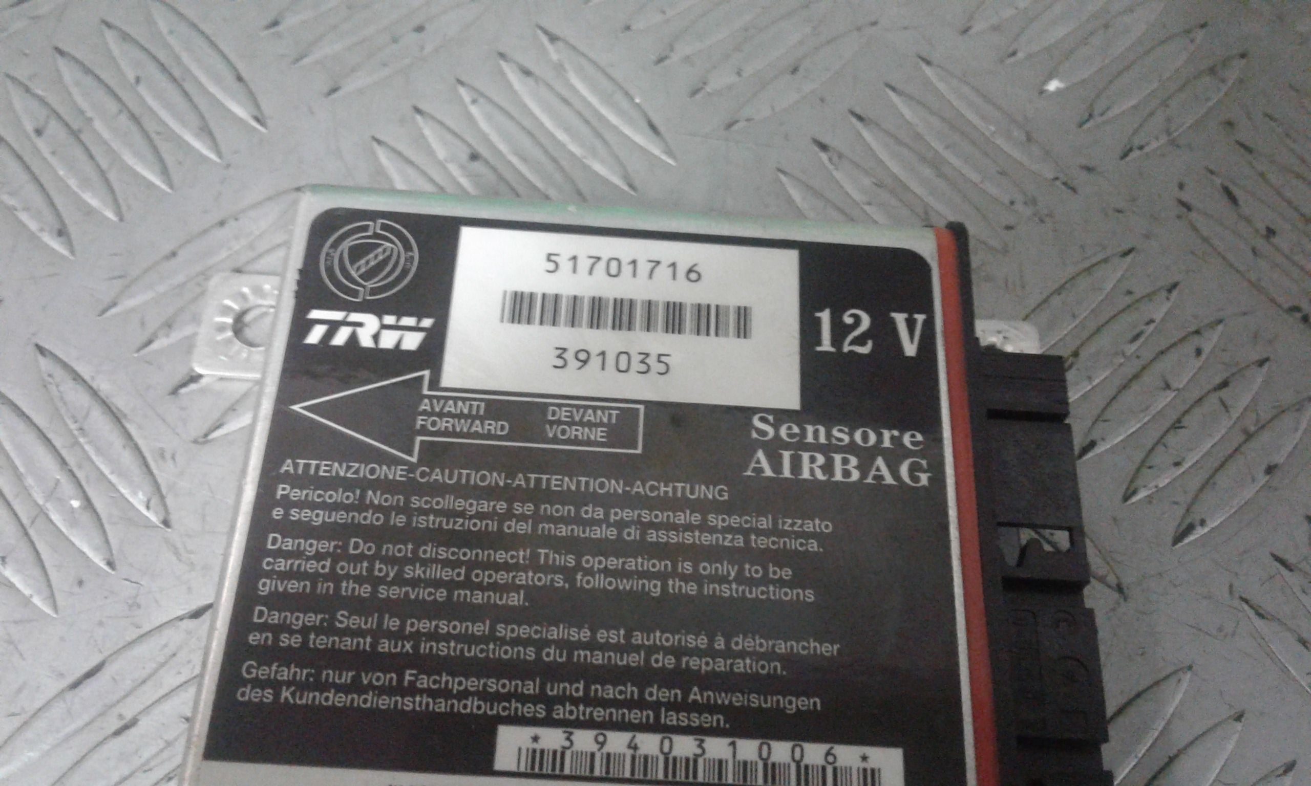 Centralina Comando Airbag 51795431 Usato