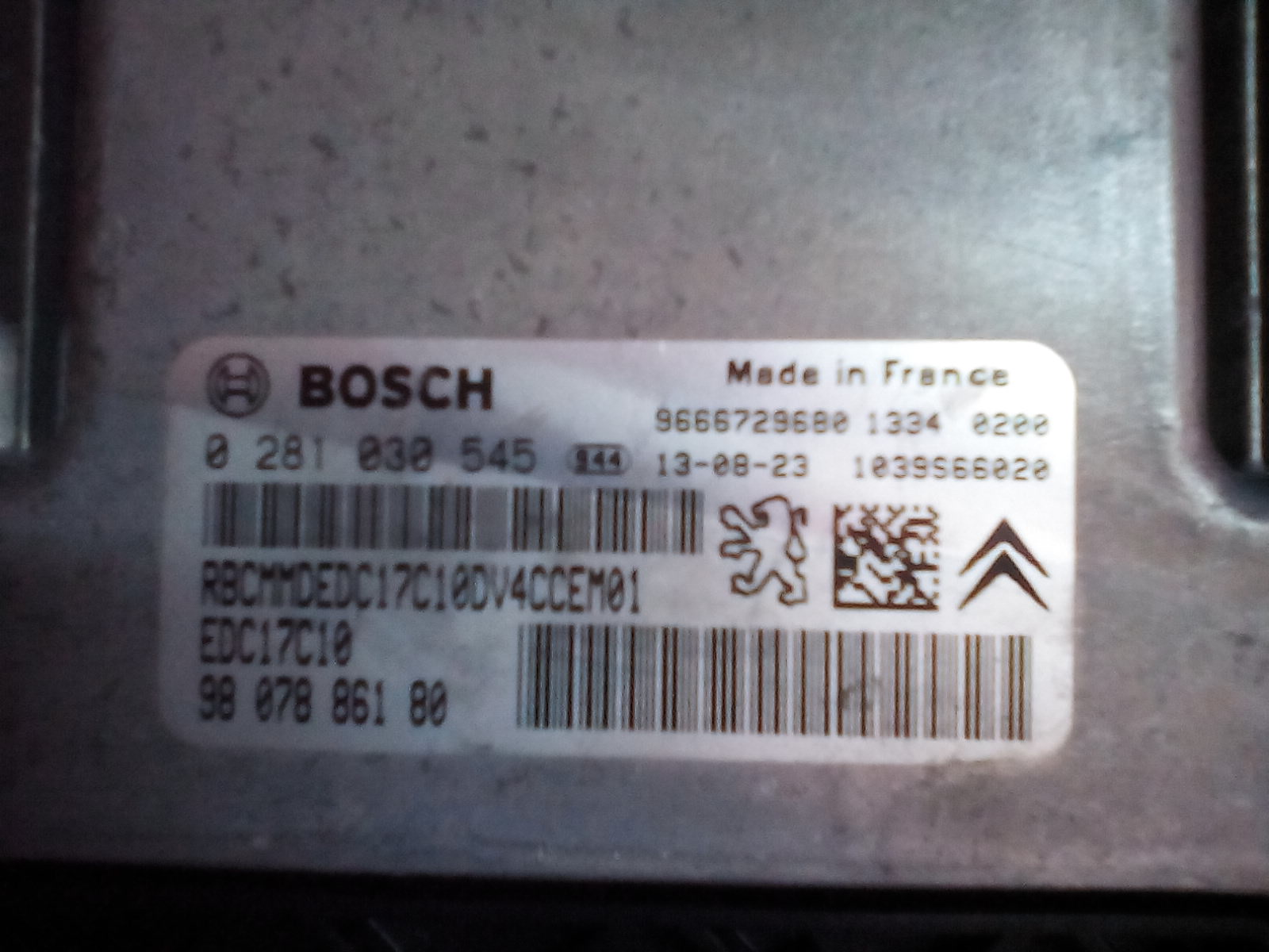 Centralina Iniezione 1607127580 Usato