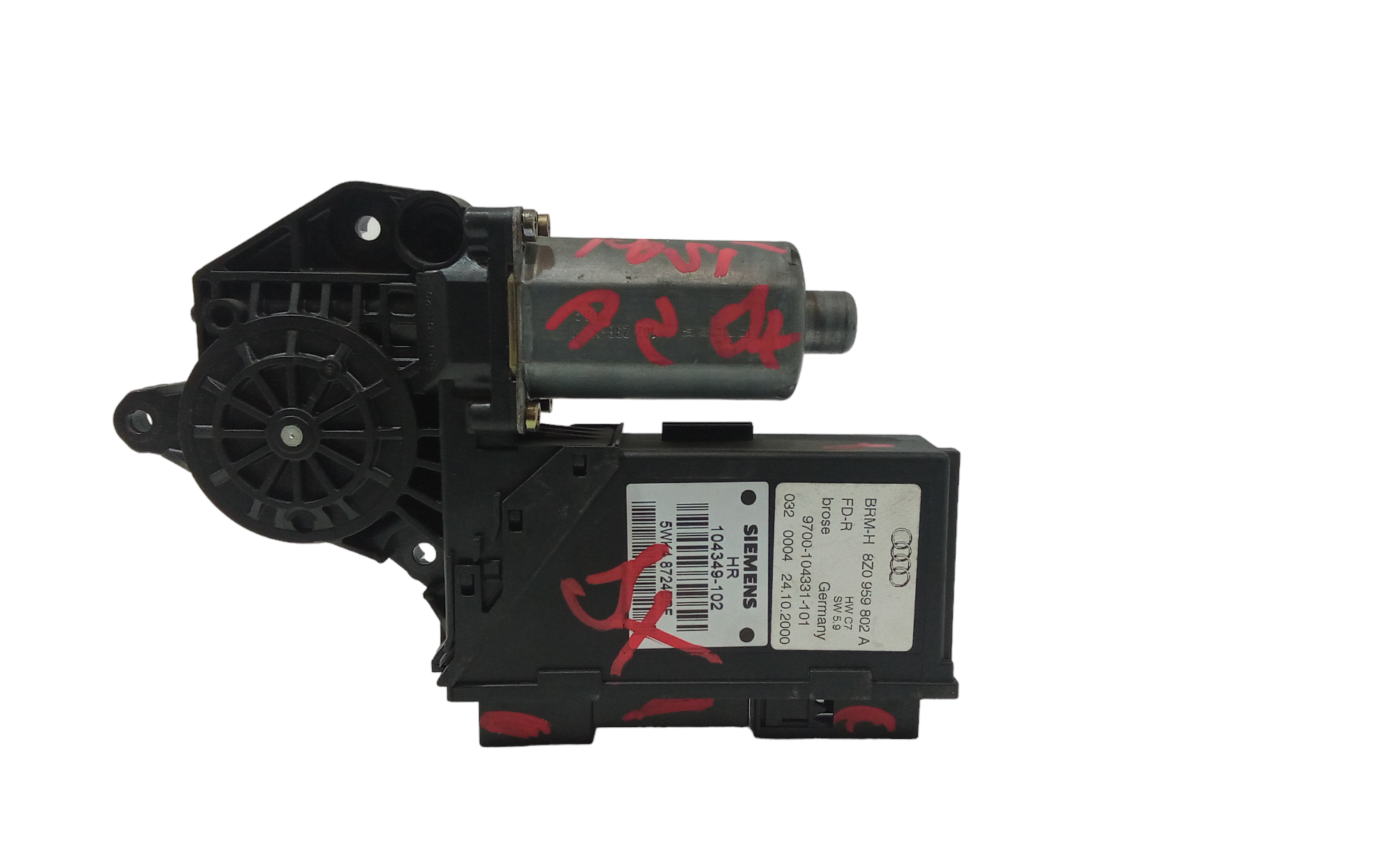 Motorino Alzacristallo Porta Post. Destro 8Z0959802B Usato