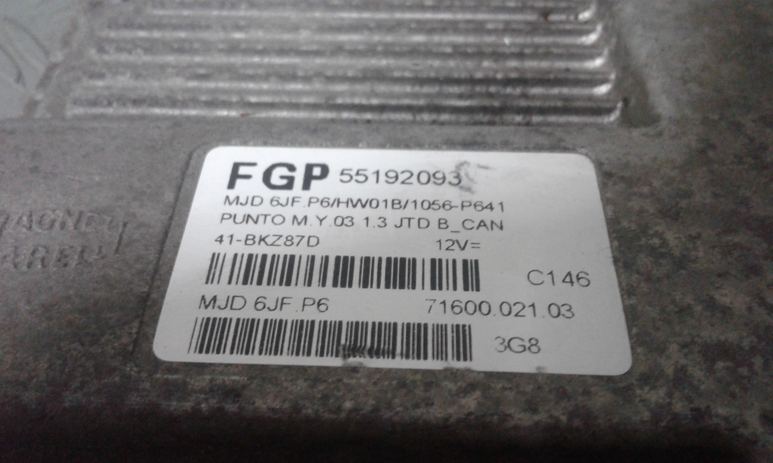 Centralina Iniezione 51827446 Usato