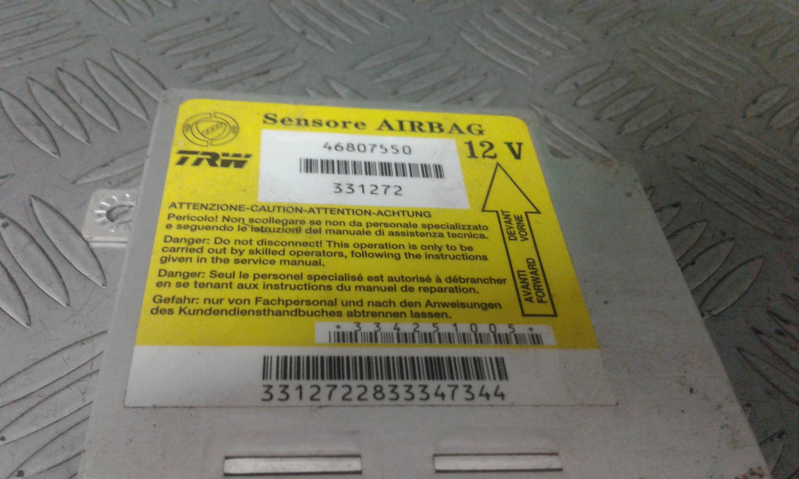 Centralina Comando Airbag 46807549 Usato