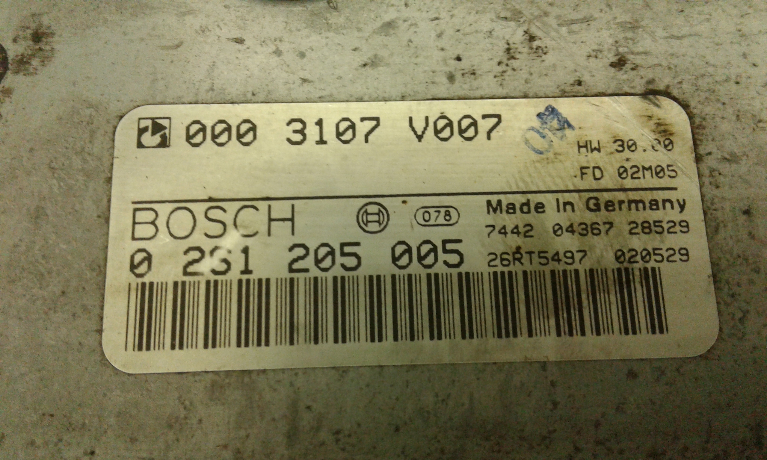 Centralina Iniezione Q0003107V007000000 Usato