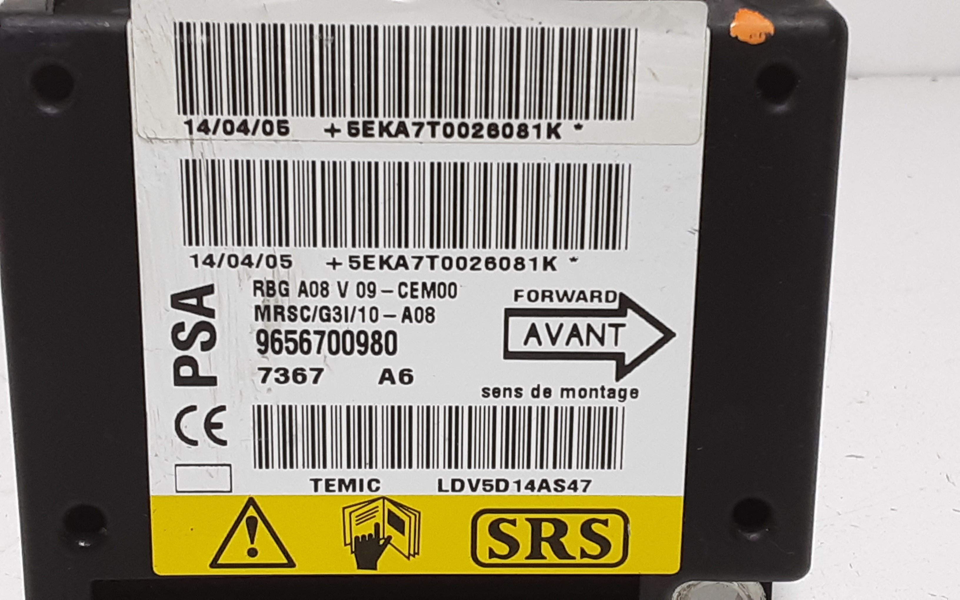 Centralina Comando Airbag 654670 Usato